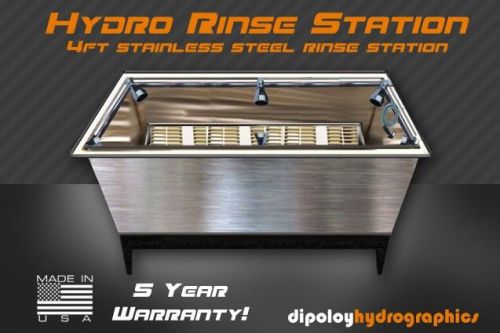 Hydrographics Hydro Dip Rinse Station - 4ft Stainless Steel - 5 Year Warranty