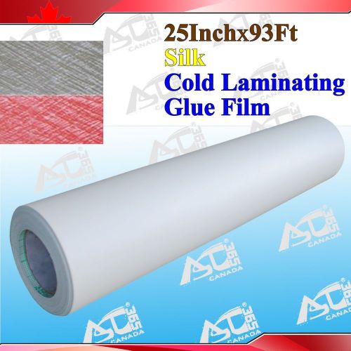 93ftx25&#034; 3mil silk effect paper adhesive glue cold laminating laminator for sale