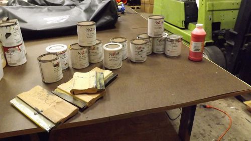 Silk screening ink, 12 quarts silkscreening ink and squeegies 4&#034;,6&#034;,8&#034; and11&#034; for sale