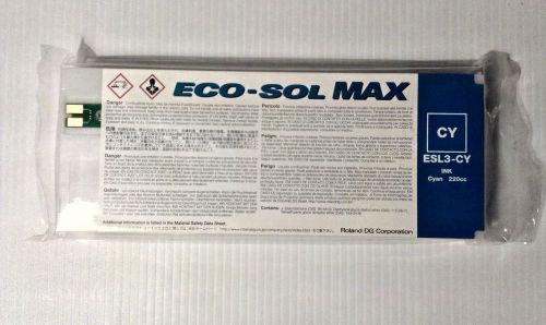 Roland DG Corporation ECO - SOL MAX Cyan 220CC Ink Cartridge NEW