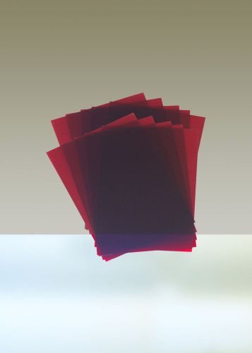 Rubylith, lot of 10 sheets, 8&#034; x 10&#034;, red for sale