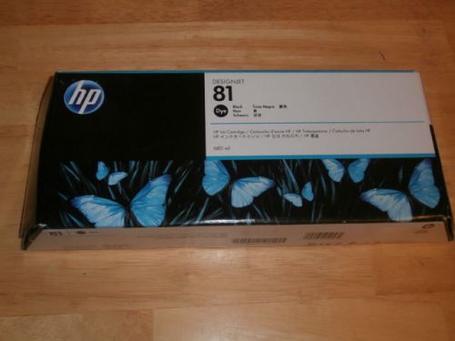 New 2015 HP 81 C4930A Black Ink Cartridge for HP Designjet 5000, 5500