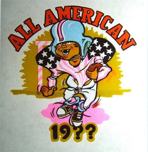 Lot of 15 Vintage Childrens 1970&#039;s Day-Glo Heat Transfers  All American Football
