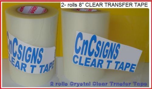 2 rolls 8&#034; clear application transfer poli tape 300&#039; vinyl cutter plotter new for sale