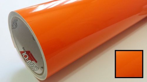 Amber Orange Clear Transparent Vinyl Tint  Wrap Decal Overlay Craft &amp; Cut 24&#034;