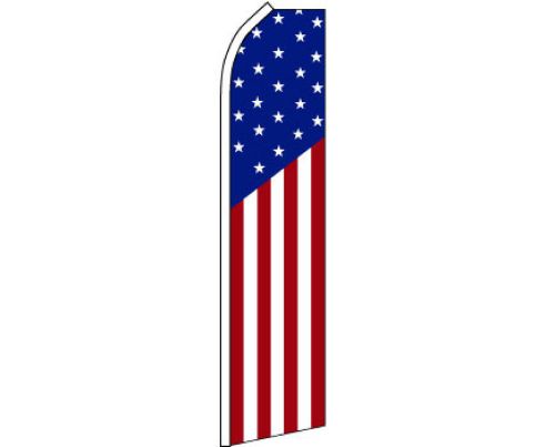 American USA 11.5ft x 2.5ft Super Flag Swooper Sign Advertising Banner FLAG ONLY