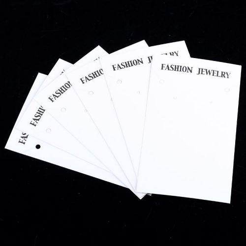 White Display Card Tag for Necklace earring set Jewelry paper 100pcs 6X10CM
