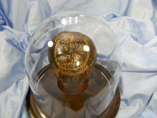 12x12 glass display dome for real human skull or partial tibetan tantric carved for sale