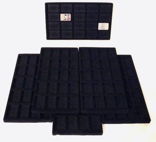Lot of 6  flocked 20 compartment insert 14 x 7 1/2 for sale