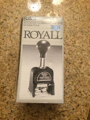 New BATES ROYALL Automatic Numbering Machine Price Stamp RNM7A-7
