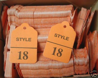 (1,000) 1 3/4&#034; x 1 1/8&#034; ~ # 5 Merchandise Tags~ Size 18