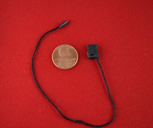 7&#034; 200 pcs black hang tag nylon string flat lock pin loop fastener hook ties for sale