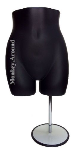 Black Mannequin Female Torso Half Form Dress Display Stand underwear Clothing