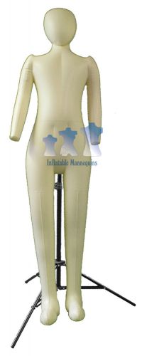 Inflatable Child Full-Size with head &amp; arms, Ivory and MS12 Stand