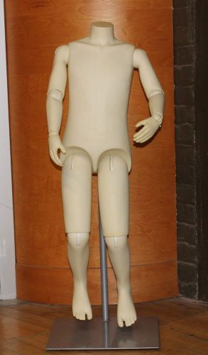 Vintage Child Mannequin Retail Display Articulated Moving Joints Dress Form Kid