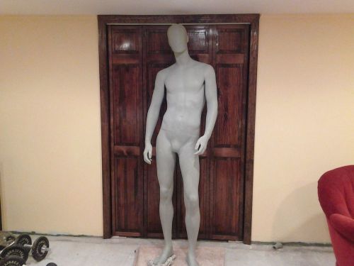 NEW Hansboodt Male Full Size Gray Fiberglass Mannequin