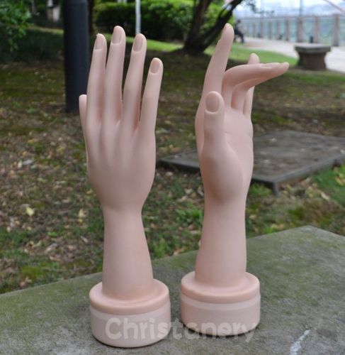 1 pair Mannequin movable Flexible Hand Display Jewelry Bracelet nail ring holder