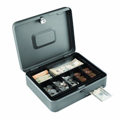 Steelmaster Cash Slot Security Box - 2 Bill - 5 Coin - Steel - Gray (2216119g2)