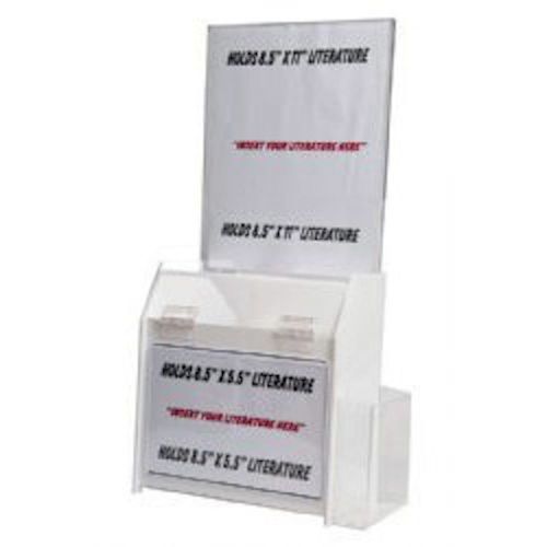 5x9x6 white deluxe nonlocking ballot box sign holder lot of 4 ds-sbbd-596h-wht-4 for sale