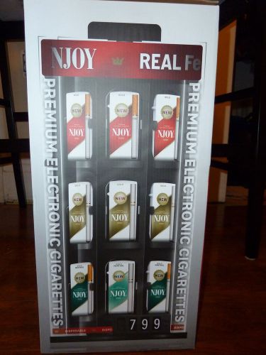 NJOY King Premium e-cig deluxe spinner display with 27 resale units