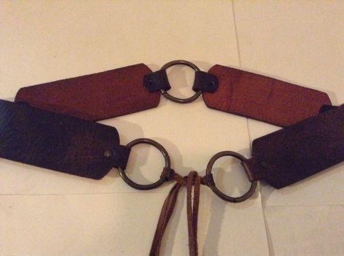 Leather, dark brown belt. Size S/M