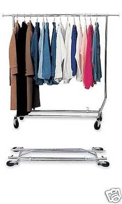 Collapsible salesman rolling rack no assembly lies flat for sale