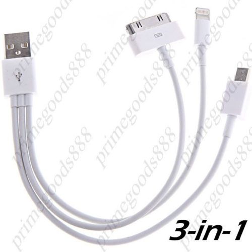 All in 1 Lightning Micro USB Cable Cord Cords Charger Chargers Free Shipping