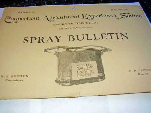 Connecticut Spray Bulletin 1926-Connecticut Agricultural Experiment Station