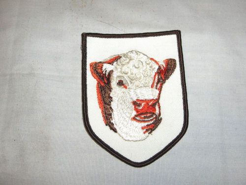 FULL COLOR EMBROIDERED POLLED HEREFORD BEEF CATTLE PATCH - NEW!