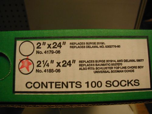 Schwartz tuffy milk filters - 2 1/4 x 24 sock - box of 100 for sale