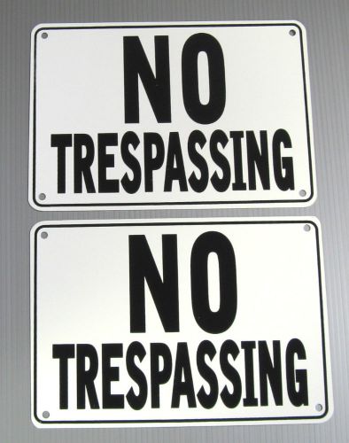 &#039;&#039;NO TRESPASSING&#039;&#039; SIGNS, METAL 2 SIGN SET BRAND NEW