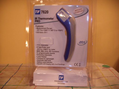 Tif tif7620 ir thermometer w/ laser pointer for sale
