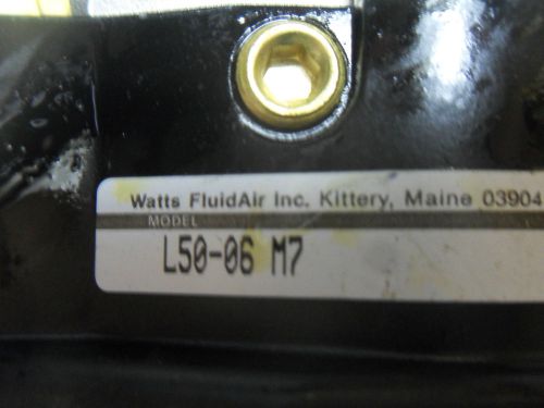 (r2-7) 1 used watts fluid air inc l50-06-m7 3/4&#034; inline inj lubricator for sale