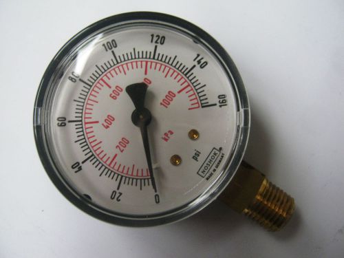 Noshok pressure gauge 0-160 psi 0-1100 kpa bottom mount 1/2 inch for sale