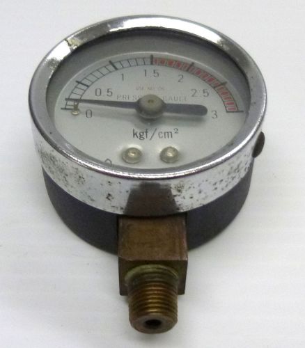 D. P. W. Gold Pressure Gauge 0-3 kgf/cm2