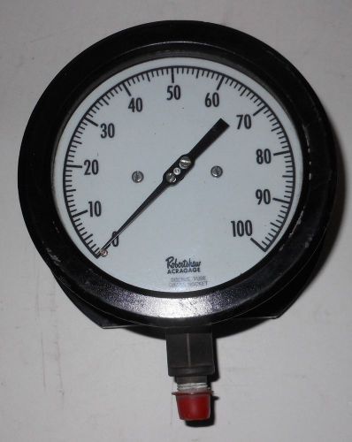 Robertshaw acragage 4-1/4&#034; pressure gauge 0-100 psi with 1/4&#034; bottom connection for sale