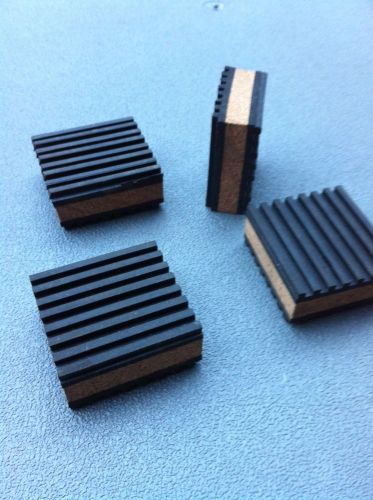 4 pack Anti Vibration isolation pad rubber/cork 2x2x7/8-SPEAKER COMPRESSOR PUMP