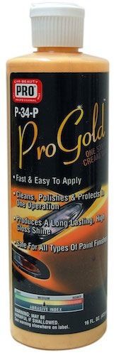 PRO PRO GOLD WAX 16 OZ. 1 STEP CLEANER WAX EXCELLENT WITH WOOL PAD