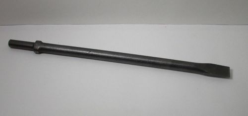 18&#034; Oval Collar Chisel .680&#034; Round Shank 1&#034; Flat Tip