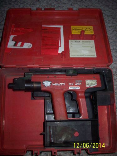 HILTI DX-451 - Powder Actuated Nail Gun W/ Case LOW PRICE!