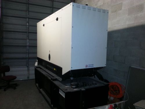 2011 broadcrown generator set, 50 kw, on tank w/ casters for sale