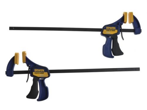 Irwin quick-grip mini bar clamp 300mm 12&#034; twin pack t54122el7 ratcheting woodwor for sale