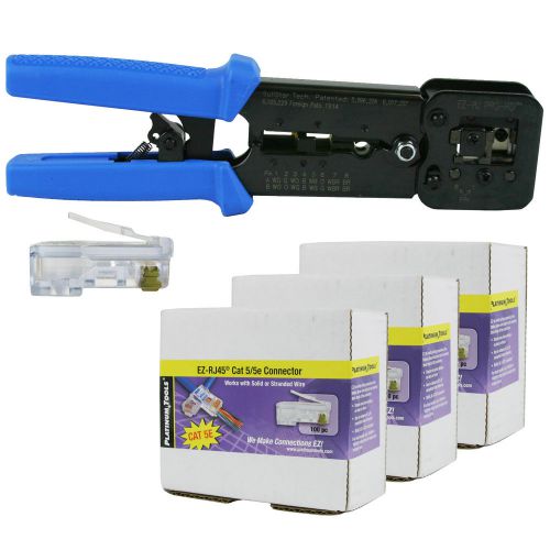 Platinum tools 100054 ez-rjpro hd crimp tool, ez-rj45 cat5/5e 300 connectors for sale