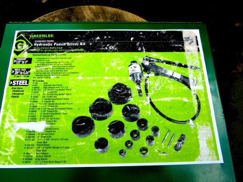 Greenlee 7310 1/2&#034;- 4&#034;   hand pump hydraulic driver kit ,l@@k nice , fast ship for sale