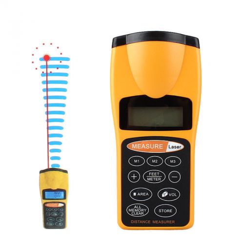 New lcd ultrasonic laser meter pointer distance measurer range 60ft for sale