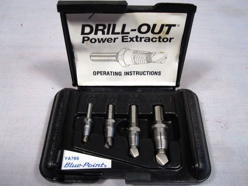 Blue-Point YA769 Drill-Out Power Extractor Set (Snap-on) 1/4” 5/16” 3/8” 1/2&#034;