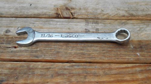 Easco combination wrench  11/16&#034; open box end for sale
