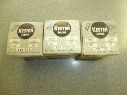 Three Boxes   Kester Solder QQ-S-571   W-RMA-P3