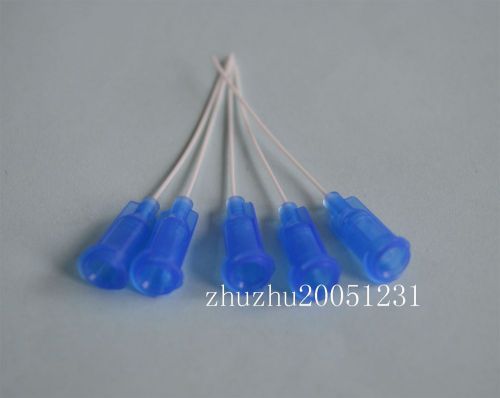 150 pcs 1.5&#034;  22ga blue  pp blunt flexible syringe needle tips for sale
