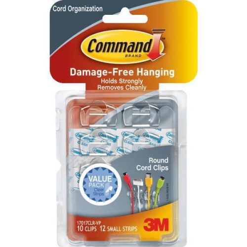 3m 17017clr-vp-10pk command clear cord adhesive clip-command clear cord clip for sale